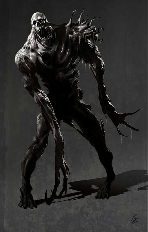 . Zombie Rpg, Dark Creatures, Monster Characters, Horror Monsters, Scary Monsters, Cool Monsters, Monster Concept Art, Art Manga, Fantasy Monster