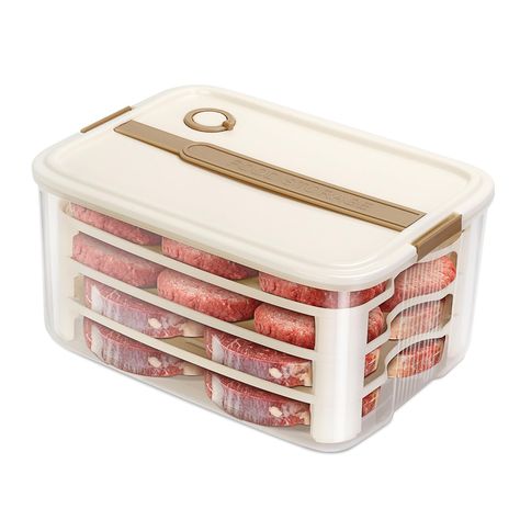 PRICES MAY VARY. Portable Fridge Storage Containers with Lid and Handle, made of food grade plastic, transparent design, so you can find what you need easily. Portable to use indoors or outdoors for picnic or cookout. It keeps well the contents crisp and fresh. Multi-functional Food Container, it is practical to store fruits, vegetables, berry, meat and some other produce to keep them fresh longer. Super easy to access in the fridge. Not dishwasher safe, easy to clean by hand! Great Kitchen Orga Fruit Storage Containers, Containers For Fridge, Fridge Food, Portable Fridge, Fridge Storage, Fruit Storage, Functional Food, Airtight Food Storage, Airtight Food Storage Containers