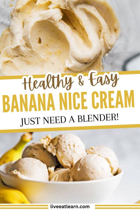 Are you craving something sweet? Here is a banana nice cream that is a healthy ice cream that uses bananas as the base. Reduce your carb count and limit the amount of sugar you are incorporating into your diet. Banana Strawberry Ice Cream Healthy, Peanut Butter Banana Ice Cream Healthy, Ice Cream Out Of Bananas, Banana Yogurt Ice Cream Recipe, Banana Coconut Milk Ice Cream, Ice Cream Using Bananas, Nice Cream Peanut Butter, Banana Coconut Ice Cream, Easy Banana Ice Cream 3 Ingredients