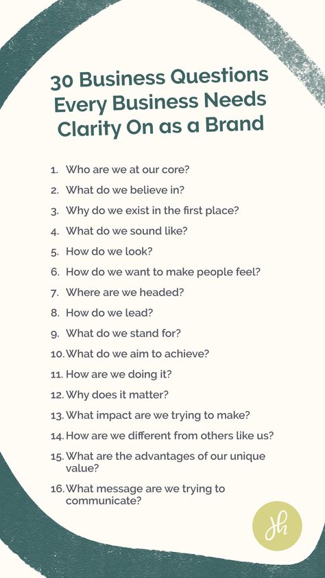 30 Brand Strategy Questions all Business Owners need to Answer Questions For Small Business Owners, Business Plan Questions, Questions For Business Owners, How To Find Your Brand, Business Questions Entrepreneur, Questions To Ask When Starting A Business, Brand Identity Questions, How To Brand Yourself, How To Build A Brand