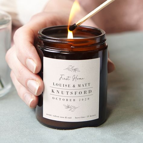 Over 70,000 sales, over 9,000 5 star reviews. We're one of Etsy's biggest candle brands. Offering luxury scented candles in beautiful packaging and next business day dispatch, buy today and find out why customers love Kindred Fires. First Home Candle Gift. This stylish first home candle gift is a thoughtful gift for friends or family to congratulate them on their first home. The classic cream label features the words, 'first home', along with the names of the recipients, location in which they l Botanical Candle, Apothecary Style, Candle Burn, Personalized Engagement Gifts, Aroma Therapy, Breaking In, Be Natural, Winter Forest, Jar Candle