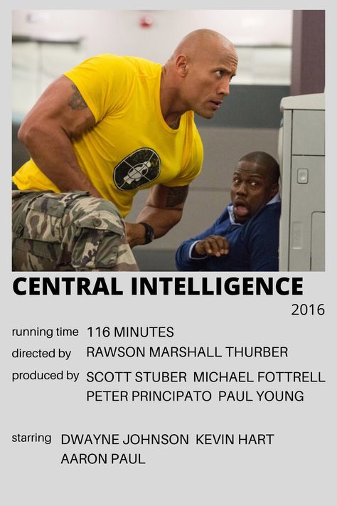 Central Intelligence, Central Intelligence Movie Poster, Central Intelligence Movie, Movie Character Posters, Movie Hacks, Netflix Movies To Watch, Movies To Watch Teenagers, Great Movies To Watch, Movie Card