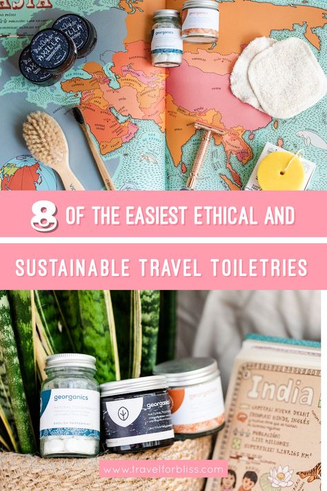 8 of the easiest sustainable and ethical travel toiletries. Replace your one-use plastic with these sustainable alternatives. Sustainable travel toiletries that are easy to use and easy to travel with. Travel Toothpaste, Ethical Travel, Bamboo Brush, Eco Travel, International Travel Tips, Eco Friendly Travel, Eco Friendly Living, Fall Travel, Sustainable Travel