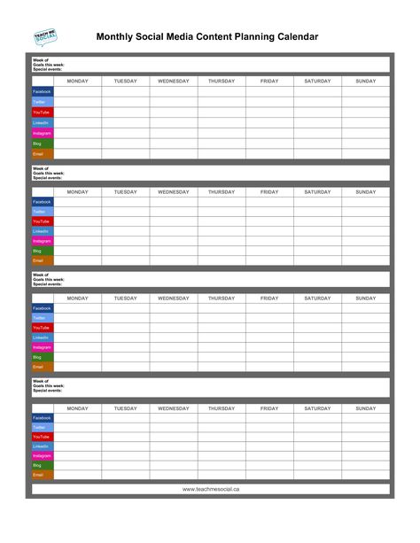 Monthly Social Media Calendar - How to create a Monthly Social Media Calendar? Download this Monthly Social Media Calendar template now! Social Media Content Calendar Template, Social Media Planner Template, Social Media Calendar Template, Comunity Manager, Marketing Calendar Template, Excel Calendar Template, Content Calendar Template, Social Media Report, Social Media Content Planner