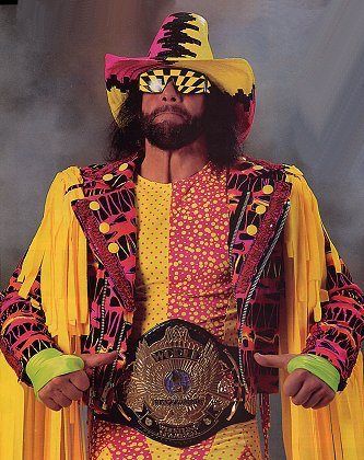 Macho Man Randy Savage Macho Man Randy Savage Costume, Wwf Superstars, Wrestling Outfits, Randy Savage, Slim Jim, Macho Man Randy Savage, Professional Wrestlers, Wwe Legends, Wwe World