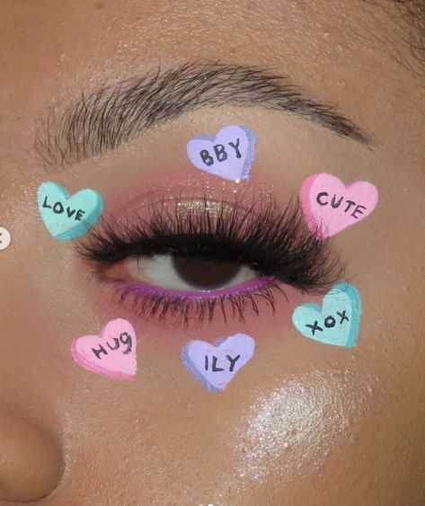 Valentine Eye Makeup, Showgirl Makeup, Vday Makeup, Holiday Eyeshadow, Day Eye Makeup, New Makeup Ideas, Candy Makeup, Day Makeup Looks, Prom Eye Makeup