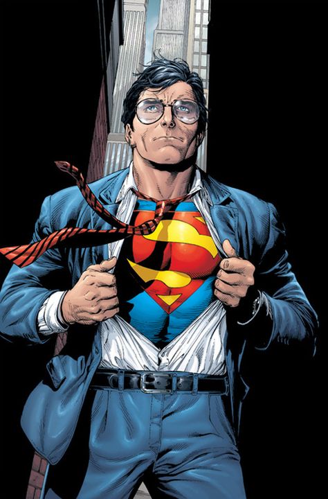 Clark Kent aka Superman by Gary Frank  http://comicartcommunity.com/gallery/details.php?image_id=48166 Art Dc Comics, Superman Family, Superman Art, Superman Comic, Arte Dc Comics, Comic Manga, Clark Kent, Detective Comics, Wearing Glasses