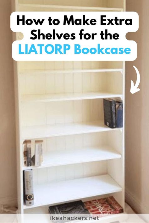 I had a LIATORP bookcase already and wanted a couple of extra shelves for my books. The BERGSHULT is a reasonable match in style to the LIATORP shelf. It’s very slightly shorter in depth, but once the books are on the shelf you won’t see it. I’m very happy with my simple hack! Ikea Liatorp Hack, Liatorp Bookcase, Ikea Liatorp, Diy Bookcase, Diy Built In, Easy Diy Home Projects, Ikea Finds, Bookcase Diy, Ikea Ideas