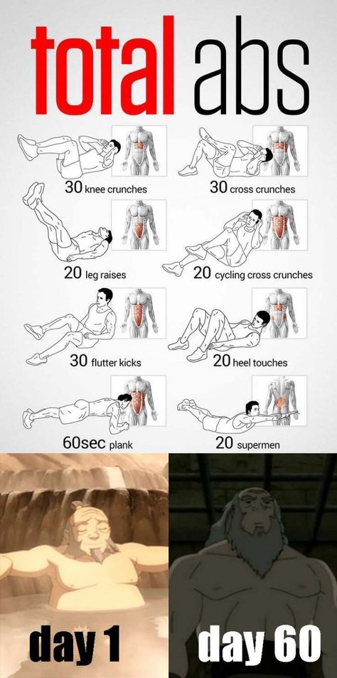 Total Abs, Uncle Iroh, Fitness Studio Training, Latihan Dada, Beginner Workouts, Gym Antrenmanları, Latihan Kardio, Workout Bauch, Gym Workout Chart