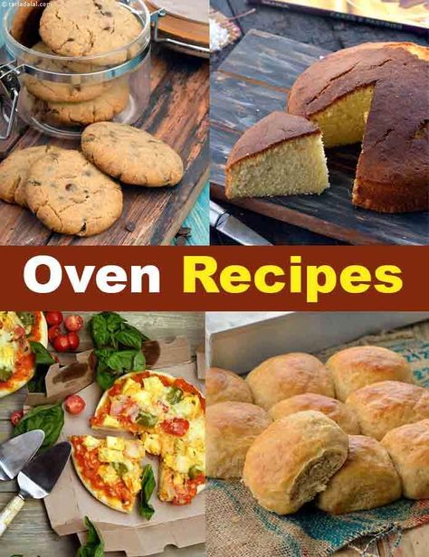 Oven Recipes, Oven Vegetarian Recipes, Tarladalal.com Otg Recipes, Jam Roll, Cookies Eggless, Cornflake Cookies, Eggless Chocolate Chip Cookies, Recipes Oven, Oven Baked Recipes, Oven Recipe, Baked Recipes