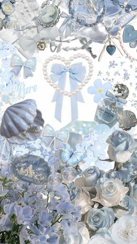 #blue #coquette #bluecoquette #bow #LanaDelRey Blue Coquette, Hello Kitty Bedroom, Baby Blue Wallpaper, Cute Blue Wallpaper, Bow Wallpaper, Light Blue Aesthetic, Blue Wallpaper Iphone, Pretty Phone Wallpaper, Photographie Portrait Inspiration