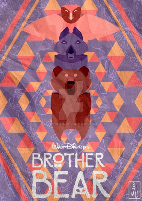 Disney Classics 44 Brother Bear by Hyung86 Disney Brother Bear, Brother Bear, Disney Posters, Disney Classics, Disney Animals, Pinturas Disney, Disney Films, Classic Disney, Disney Fan Art