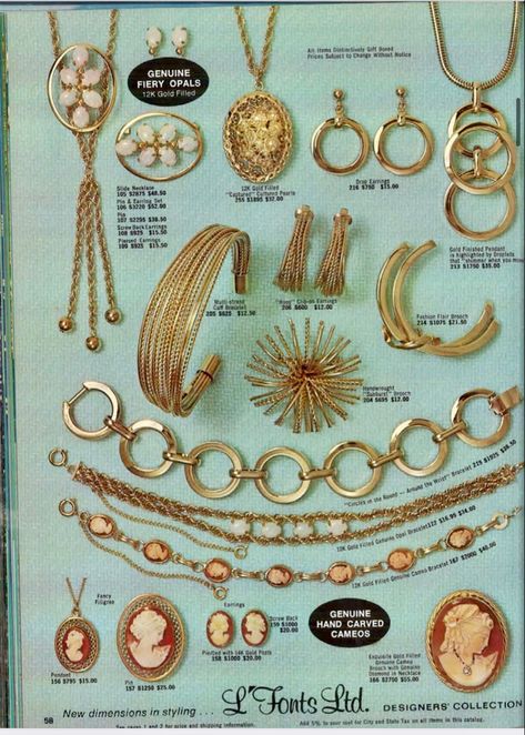 Vintage Jewelry Catalog, Vintage 70s Jewelry, Vintage Sarah Coventry Jewelry, Vintage Jewelry Ads, Vintage Earrings 70s, 1970s America, 1970 Jewelry, 1970s Jewelry, 70s Jewelry