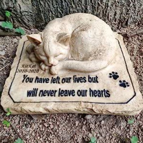 Cat Headstone, Pet Gravestone, Cat Grave Marker, Pet Memorial Garden, Cat Memorial Gift, Pet Grave Markers, Pet Memorial Stones, Grave Markers, Personalized Pet Memorial