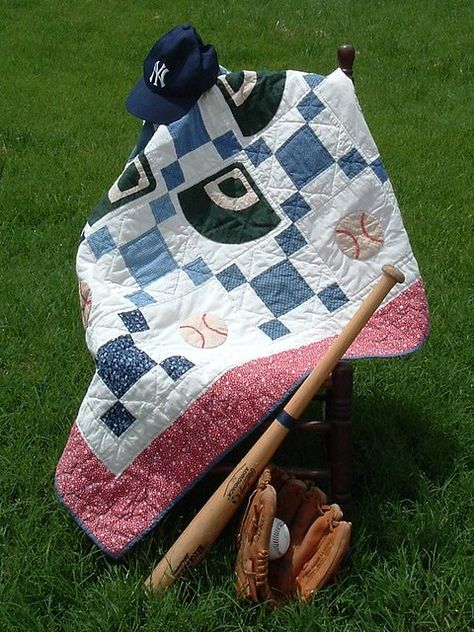 Baseball Baby Quilt | I designed and made this quilt for my … | Flickr Baseball Babies, Baseball Quilts, Baseball Quilt, Football Quilt, Baseball Bedroom, Kid Quilts, Sports Quilts, Baby Quilt Pattern, Quilt Care