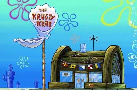 Spongebob House, Spongebob Background, Patrick Spongebob, The Krusty Krab, Krusty Krab, Spongebob Birthday Party, Spongebob Drawings, Spongebob Painting, سبونج بوب