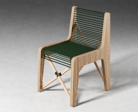 Paracord Weaving, Plywood Storage, Folding Armchair, Plywood Projects, Wooden Folding Chairs, Product Rendering, Modular Chair, Foldable Furniture, Plywood Cabinets