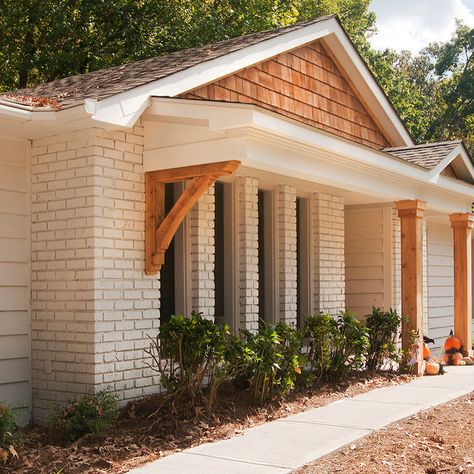 Raised Ranch Front Porch Ideas - Photos & Ideas | Houzz Front Porch Elevation, Front Porch Oasis, Porch Elevation, Porch Oasis, Garage Additions, Column Ideas, Modern Front Porches, Front Porch Addition, Elevation Ideas