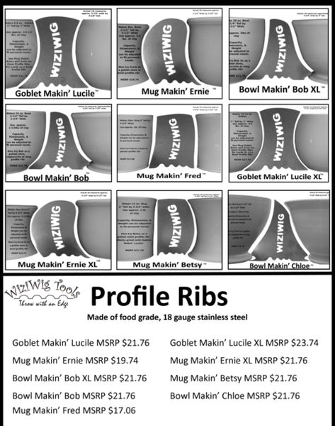 Profile Ribs Pottery Ribs Diy, Pottery Ribs, Pottery Lessons, Ceramic Tools, Wheel Throwing, Art Theory, Pottery Workshop, Ceramic Workshop, Concrete Planter