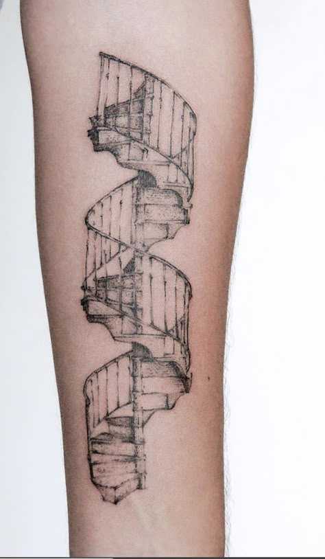 5 Unique Tattoo Ideas For Design And Architecture Lovers #architecture #detailedtattoos #tattooinspo #geometry #structure #perfection Deconstructed Tattoo Ideas, Tattoo Of Buildings, Fine Line Architecture Tattoo, Tattoos For Interior Designers, Interior Design Tattoo Ideas, Historical Art Tattoo, Arcitechture Tattoos, Architectural Tattoo Ideas, Museum Tattoo Ideas