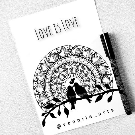 Valentine's Day Mandala Art Mandala Love Drawing, Mandala Art Couple Design, Valentine Mandala Art, Couple Mandala Art Easy, Valentine Day Drawing, Valentines Drawings Ideas Easy, Couple Mandala Art, Love Mandala Art, Art For Valentines Day