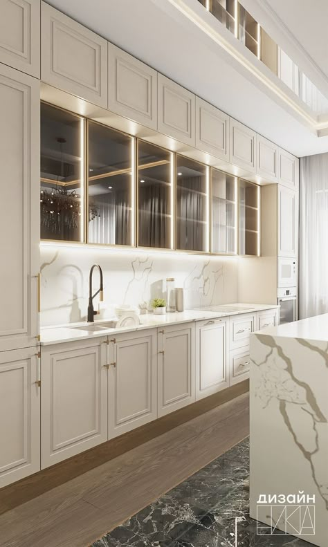 kitchen decor cabinets makeover diy ideas on a budget modern Kitchen Neoclassic Interior Design, Neoclassical Kitchen Design, Neoclassic Interior Design, Neo Classic Kitchen, Neoclassical Kitchen, Neoclassic Interior, Modern Classic Kitchen, Classical Kitchen, Classic Kitchen Design