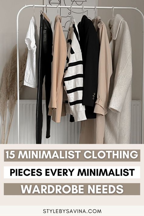 15 Minimalist Clothing Pieces Every Minimalist Needs - Style by Savina Minimalist Wardrobe Women 30s, Year Round Capsule Wardrobe Minimalist, Relaxed Minimalist Style, Normcore Aesthetic Outfit, Minimalist Clothing Aesthetic, Japanese Minimalist Fashion Summer, Japanese Fashion Minimalist, Minimalist Wardrobe Women, Minimalist Chic Outfit