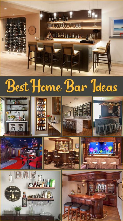 Bar Setting Ideas, Bar Room Designs For Home, Diy Indoor Bar Ideas, Basement Bars Diy, Back Bar Design Home, Home Bar Ideas Man Cave, Bars In Living Room Ideas, In House Bar Ideas, Home Liquor Bar Ideas