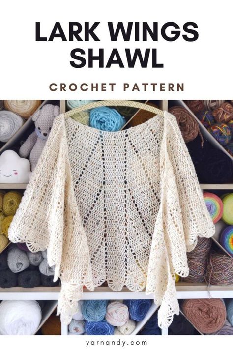 Pattern release - Lark wings shawl 1 How To Crochet Shawl, Crochet Wingspan Shawl, Wingspan Shawl Pattern Free, Crochet Angel Wings Shawl, Elegant Crochet Shawl, Crochet Owl Shawl, Crochet Wings Shawl Free Pattern, Wings Shawl Crochet Pattern Free, Tie Shawl Crochet Pattern