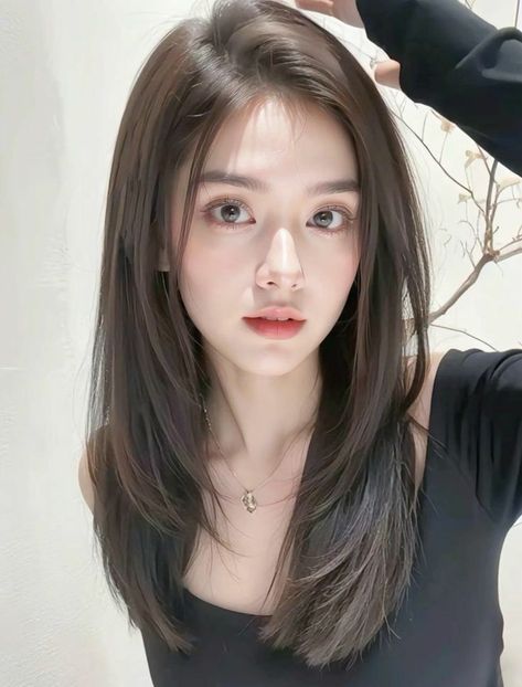 Haircut Asian Girl, Haircut Asian, Korean Long Hair, Pretty Hair Cuts, Dresses Christmas, Costumes Dresses, Hair Style Korea, Easy Hair Cuts, Hair Inspiration Long