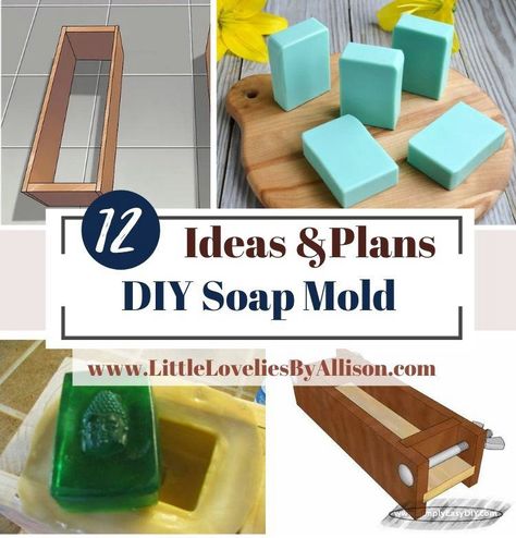 This article is a compilation of some DIY soap mold ideas. Diy Soap Molds Ideas, Wooden Soap Molds, Custom Soap Molds, Making Soaps, Soap Molds Diy, Soap Making Molds, Homemade Soap Recipes, Homemade Soap, Diy Cardboard