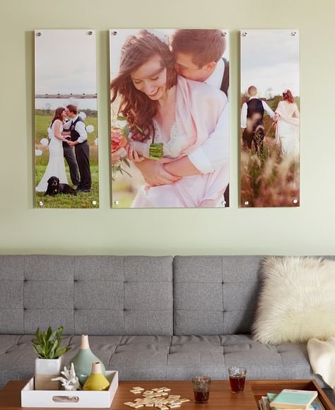 Keep sharing the story of your love long after you've said I Do. Home decor is the perfect way to display your favorite wedding and engagement photos. Wedding Photos Wall, Wedding Photo Wall Art, Wedding Photos Display, Wedding Photo Wall Display, Wedding Photo Walls, Wedding Photo Display, Photo Wall Display, Photos Wall, Ideas Wedding Photos