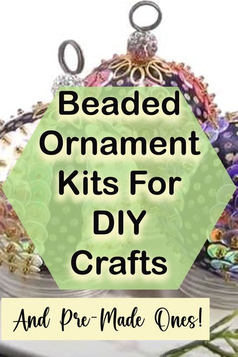 beaded ornament kits for diy crafts and pre=made ones Christmas Ornaments For Adults To Make, Diy Ornaments Adults, Beaded Christmas Ornaments Diy Tutorials, Bead Christmas Ornaments Diy, Sequin Ornaments Diy, Beaded Christmas Ornaments Diy, Bead Christmas Ornaments, Jeweled Christmas Ornaments, Christmas Beads Craft