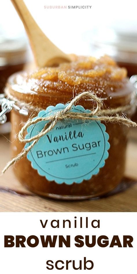 Brown Sugar Scrub Recipe, Sugar Wax Recipe Diy, Vanilla Brown Sugar Scrub, Body Scrub Homemade Recipes, Sugar Wax Recipe, Wax Recipe, Diy Body Scrub Recipes, Diy Sugar Scrub Recipe, Brown Sugar Scrub