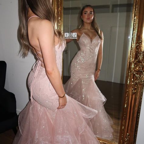 Baby pinks for our new in fishtail dress💗⭐️ Fishtail Dress Prom, Fishtail Prom Dress, Prom Dress Aesthetic, Prom Dress Store, Prom Dress Inspo, Prom 2024, Prom Dress Stores, Fishtail Skirt, Fishtail Dress