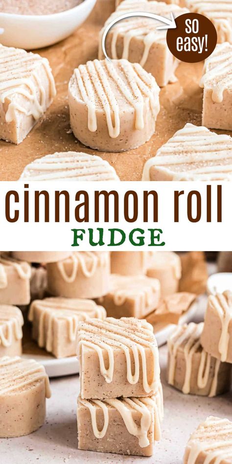 This easy Cinnabon Cinnamon Roll Fudge recipe combines the best of both treats for a creamy indulgence you can make in your own kitchen. No candy thermometer needed! Baked Goods Recipes To Sell, Cinnamon Fudge Recipe, Creamy Fudge Recipe, Flavored Butter Recipes, Bark Recipes, Homemade Fudge Recipes, Fudge Flavors, Fudge Ingredients, Christmas Fudge