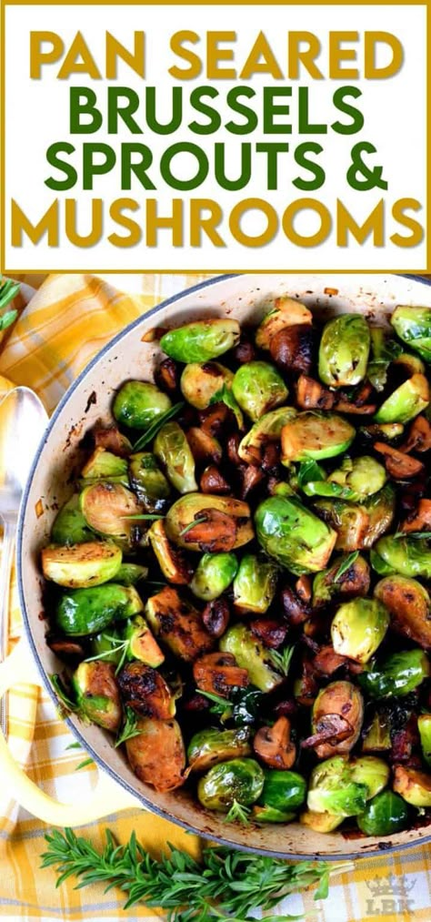 Brussel Sprouts And Mushrooms, Vegan Brussel Sprout Recipes, Brussels Sprouts And Mushrooms, Pan Fried Brussel Sprouts, Brussel Sprouts Recipes Easy, Sauteed Brussel Sprouts, Fried Brussel Sprouts, Brussel Sprout Recipes Roasted, Veggie Tacos