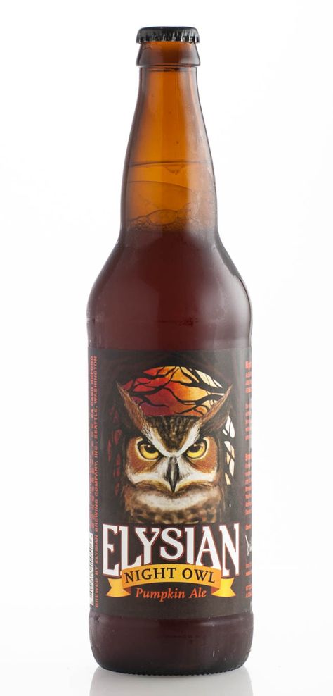 Review: Elysian Brewing Company Night Owl Pumpkin Ale | Craft Beer & Brewing Owl Pumpkin, Pumpkin Ale, Raw Pumpkin Seeds, Cinnamon Cookies, Taste Test, Cinnamon Spice, Vintage Bottles, Night Owl, Beer Brewing