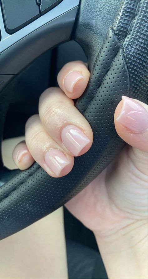 Pink neutral dip powder nails - Wave Dip Powder W07 “Sincerely, Me” short nails, extra square shape Shellac Nails No Acrylic, Pink Natural Dip Nails, Natural Pink Sns Nails, Short Neutral Nail Designs Square, Short Neutral Nails Acrylic Square, Sns Neutral Nails, Wave Dip Powder Nails, Powdered Nails Dipping, Sns Dipping Powder Nails Short