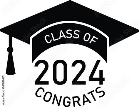 Stock Image: 2024 graduate class icon. Class of 2024 sign. Congrats Graduation lettering symbol. flat style. Class Of 2023 Door Hanger, Class Of 2024 Logo, 2024 Sign, Senior Poster, 2024 Graduate, 2024 Logo, Class Of 2024, Flat Style, Fashion Flats