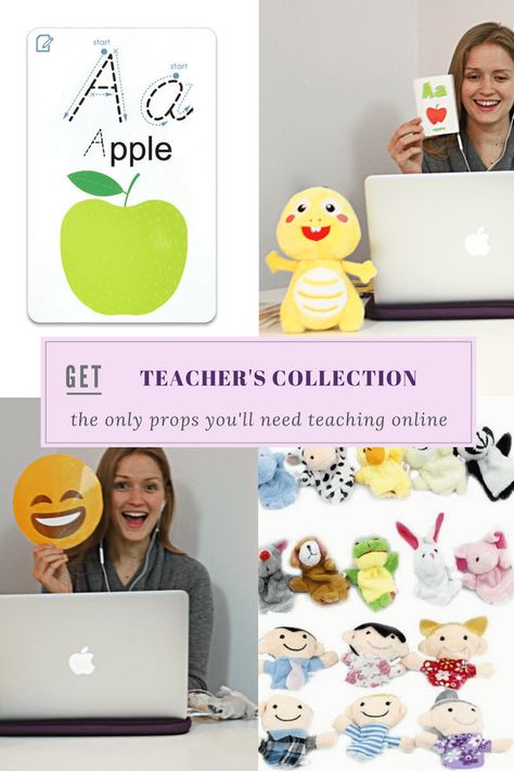 If you teach online, props are the best way to keep your students engaged, explain concepts and have a little fun. Plus - great visuals lead to great parent reviews. The teacher's collection gives you everything you need to get started or supplement what you already have. Online Teaching Background, Teaching Background, Online Teaching Jobs, Online Teaching Resources, Coding Jobs, Classroom Arrangement, Teach Online, Vip Kid, Ways To Earn Money Online