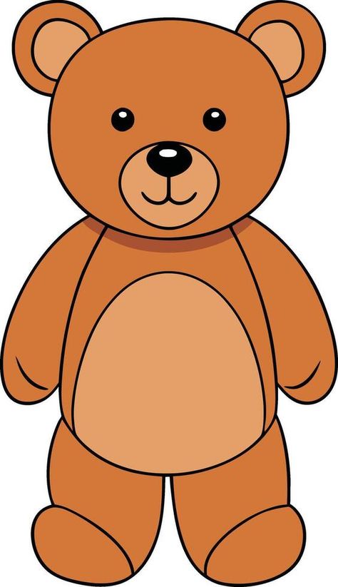 Teddy Cartoon, Teddy Bear Printable, Cartoon Teddy Bear, Teddy Bear Cartoon, Bear Standing, Preschool Activities Printable, Activities Printable, Teddy Bear Clipart, Bear Vector