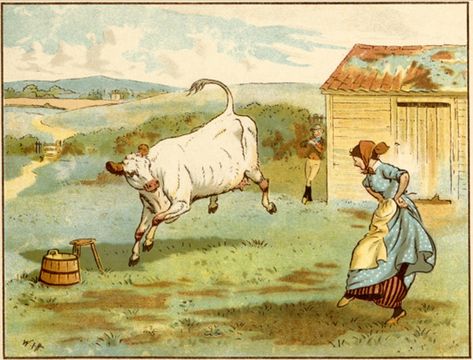 Dance Cow and milk maid dancing at farm piper playing Milk Cow Aesthetic, Vintage Cow Illustration, Maid Aesthetic, Space Angels, Milk Maid, Cow Illustration, Cow Drawing, Writing Stories, Pig Illustration