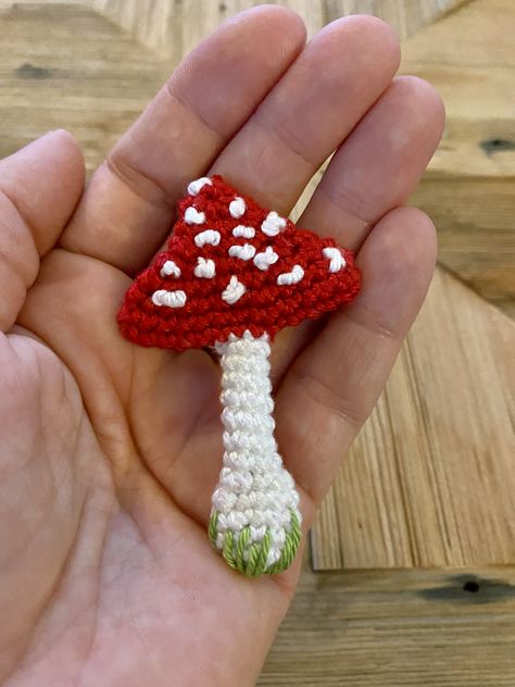 🍄Crochet tiny amanita brooch pin PATTERN, CrochetForYouStore, Tutorial lovely crochet gift, Amigurumi fly agaric, Instant digital PDF Pattern in ENGLISH The Crochet Fly Agaric brooch pattern is a tutorial made available immediately upon purchase. The format is available in English. The pattern for this crochet brooch is a step by step tutorial in English (US crochet terms). Crochet Fly, Crochet Pins, Brooch Pattern, Crochet Tiny, Fly Agaric, Crochet Brooch, Crochet Terms, Crochet Gift, Types Of Yarn