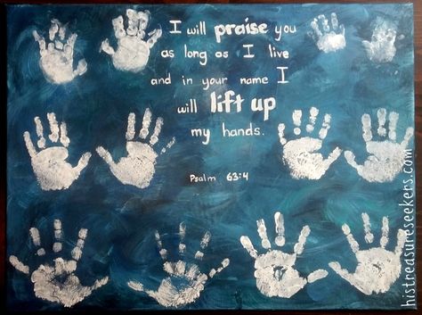 Bible Verse and Hand Prints for Father’s Day (Psalm 63:4) | His Treasure Seekers