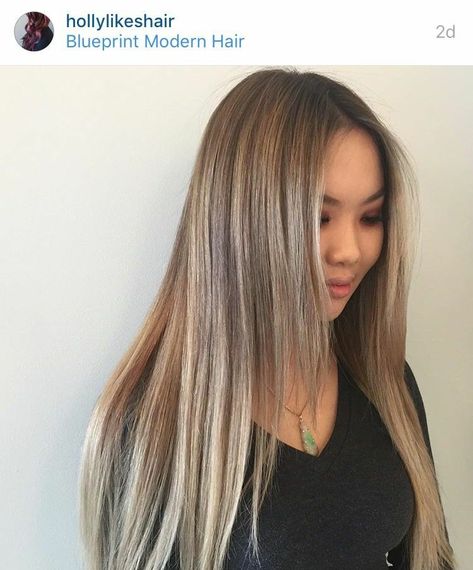 Asian Ombre Hair, Popelavá Blond, Long Straight Blonde Hairstyles, Blonde Hair Asian, Balayage Asian, Asian Blonde, Blonde Asian Hair, Balayage Hair Blonde Medium, Balayage Straight