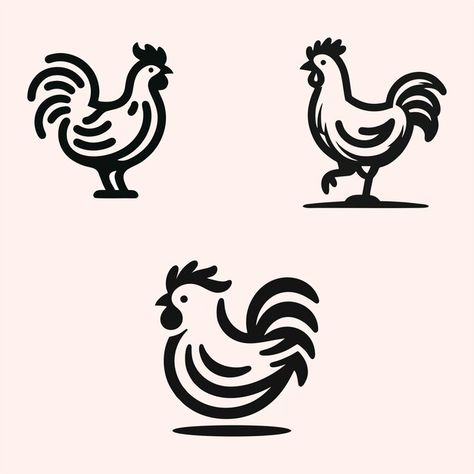 Beautiful cute chicken logo icon set sui... | Premium Vector #Freepik #vector #rooster-logo #chicken-symbol #hen-logo #chicken-logo-template Chicken Shop Logo, Hen Logo, Chicken Restaurant Logos, Chicken Bar, Chicken Icon, Burger Logo, Fried Chicken Restaurant, Chicken Vector, Chicken Boxes