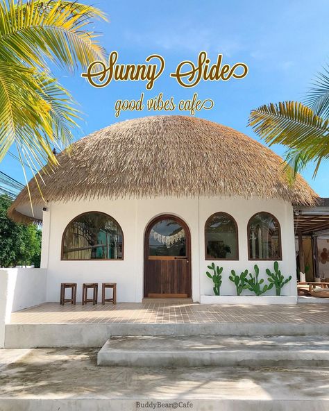 Coconut House Design, Open Restaurant Design, Small House Blueprints, Rooftop Patio Design, African House, Mud House, Bamboo Architecture, Retro Cafe, Door Design Images