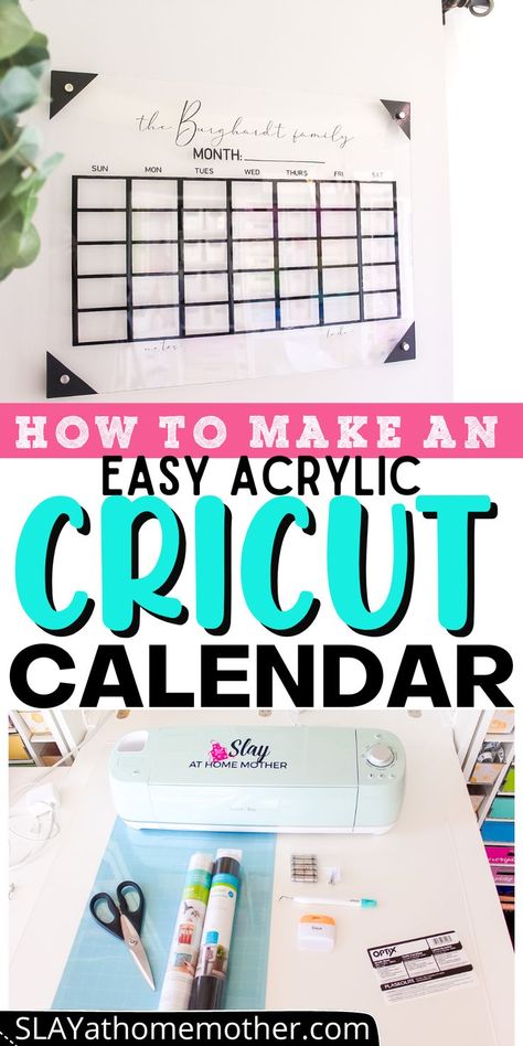 Cricut Wall Decals, Best Cricut Machine, Acrylic Wall Calendar, Calendar Decal, Acrylic Calendar, Make A Calendar, Idee Cricut, Beginner Crafts, Free Cricut