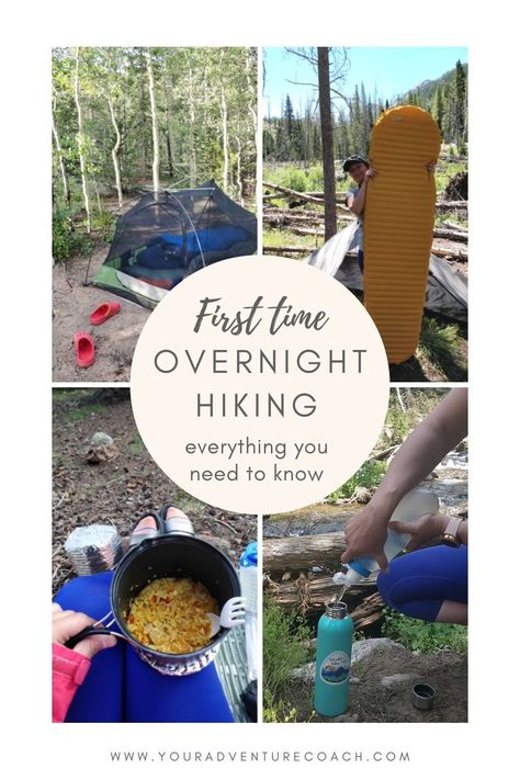 How To Pack Backpacking Hiking, Overnight Hike Packing List, Overnight Backpacking List, Backpacking List Packing Guide, Backpack Checklist, Hiking Trip Packing List, Hiking Goals, Overnight Hiking, Camping Inspo